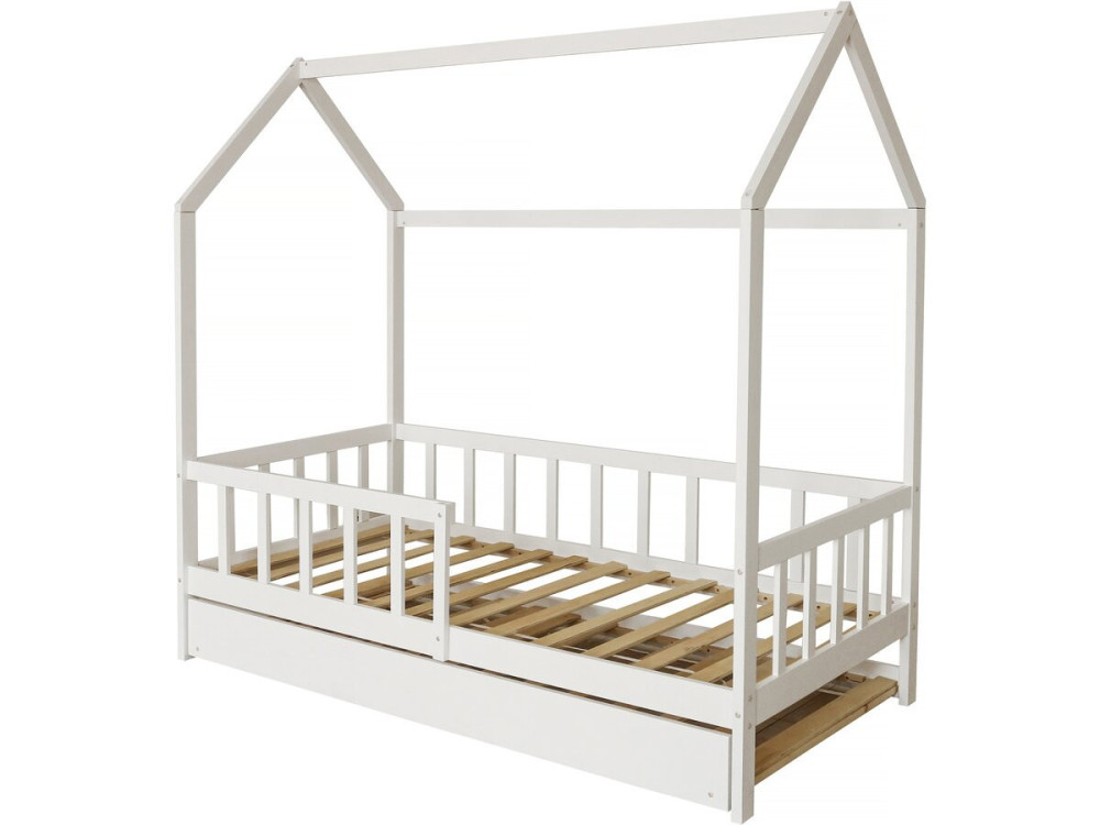 Cama cabine infantil com gaveta "Paloma" - 90 x 190 cm - Branco