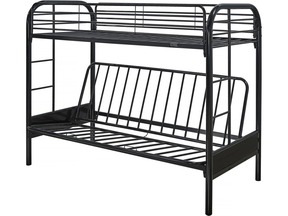 Cama mezanino "POLO" - 90 x 190 cm - Preto