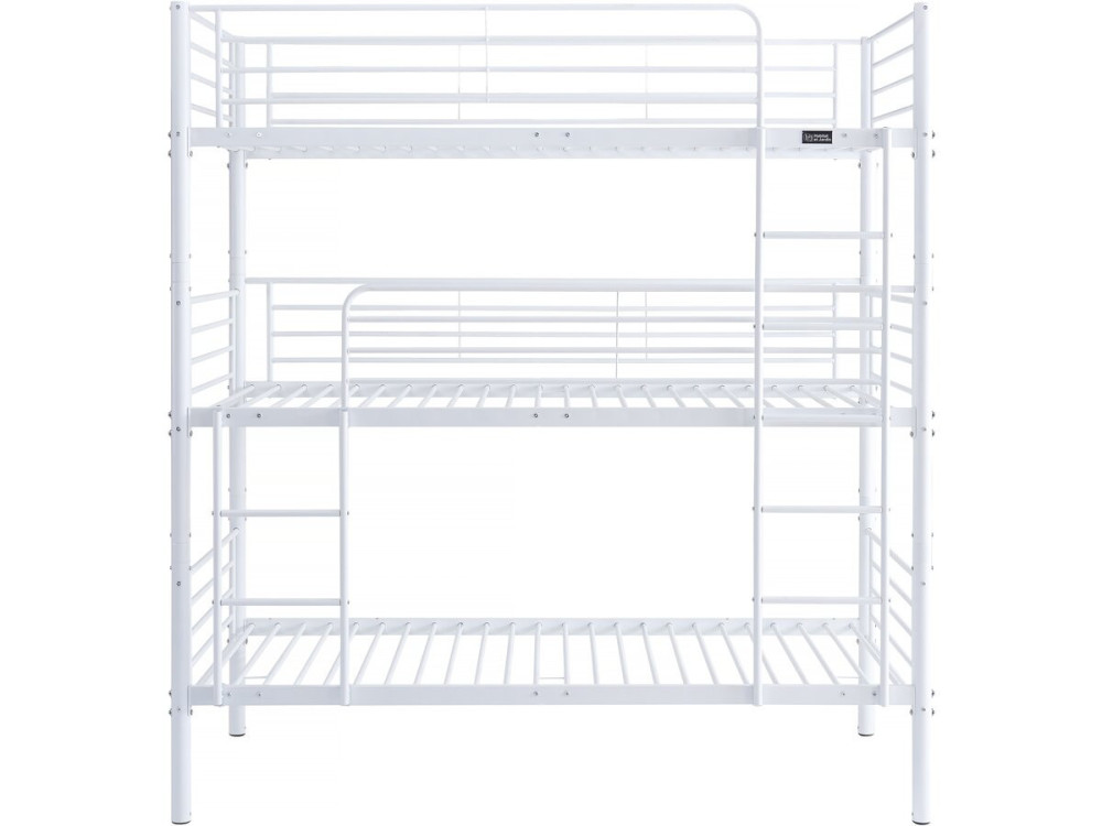 Beliche triplo em metal "Havin" - 90 x 190 cm - Branco