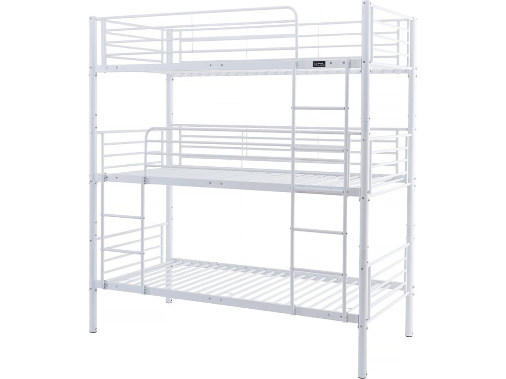 Beliche triplo em metal "Havin" - 90 x 190 cm - Branco