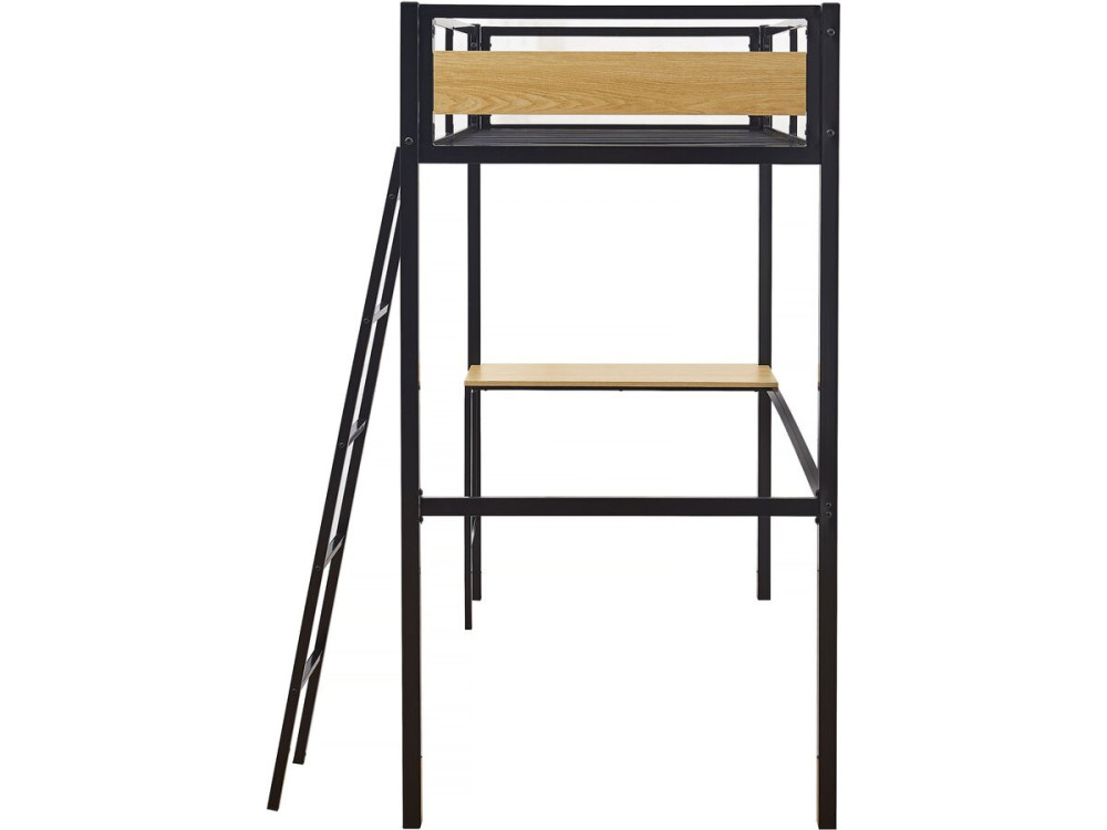 Cama mezanino “Ethan” com mesa - 90 x 190 cm - Preto