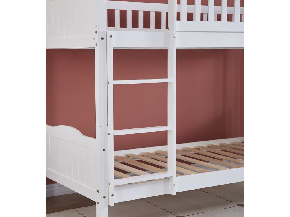 Beliche infantil "Gabriel" - Madeira - Branco - 90 x 190 cm