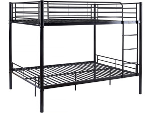 Beliche duplo "Adam" - Box spring incluído - 140 x 190 cm - Preto