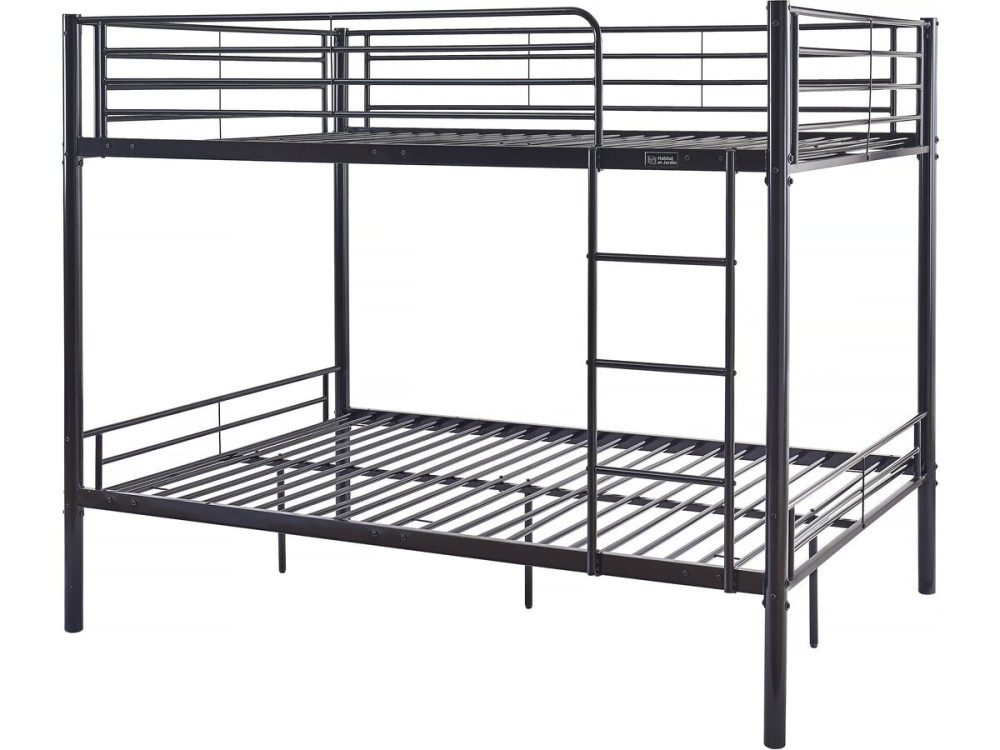 Beliche duplo "Adam" - Box spring incluído - 140 x 190 cm - Preto