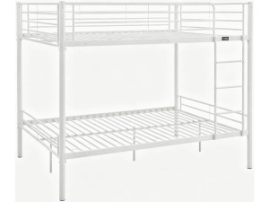 Beliche duplo "Adam" com estrado de molas - 140 x 190 cm - Branco