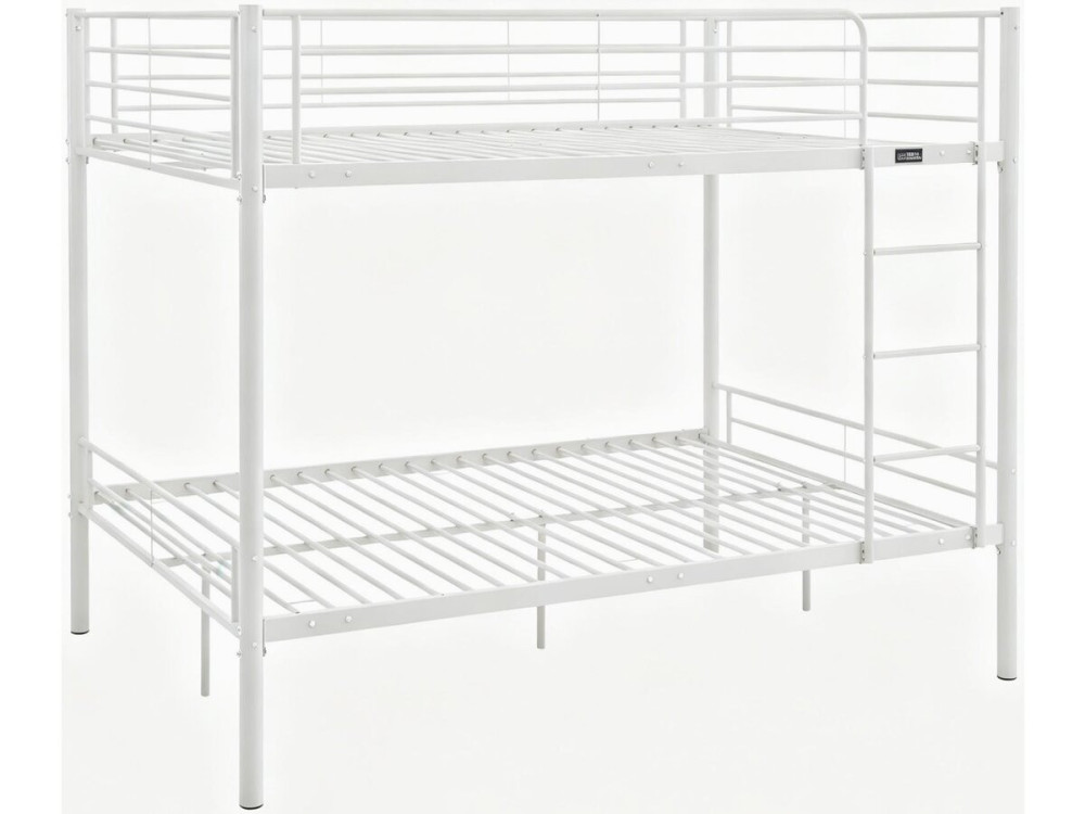 Beliche duplo "Adam" com estrado de molas - 140 x 190 cm - Branco