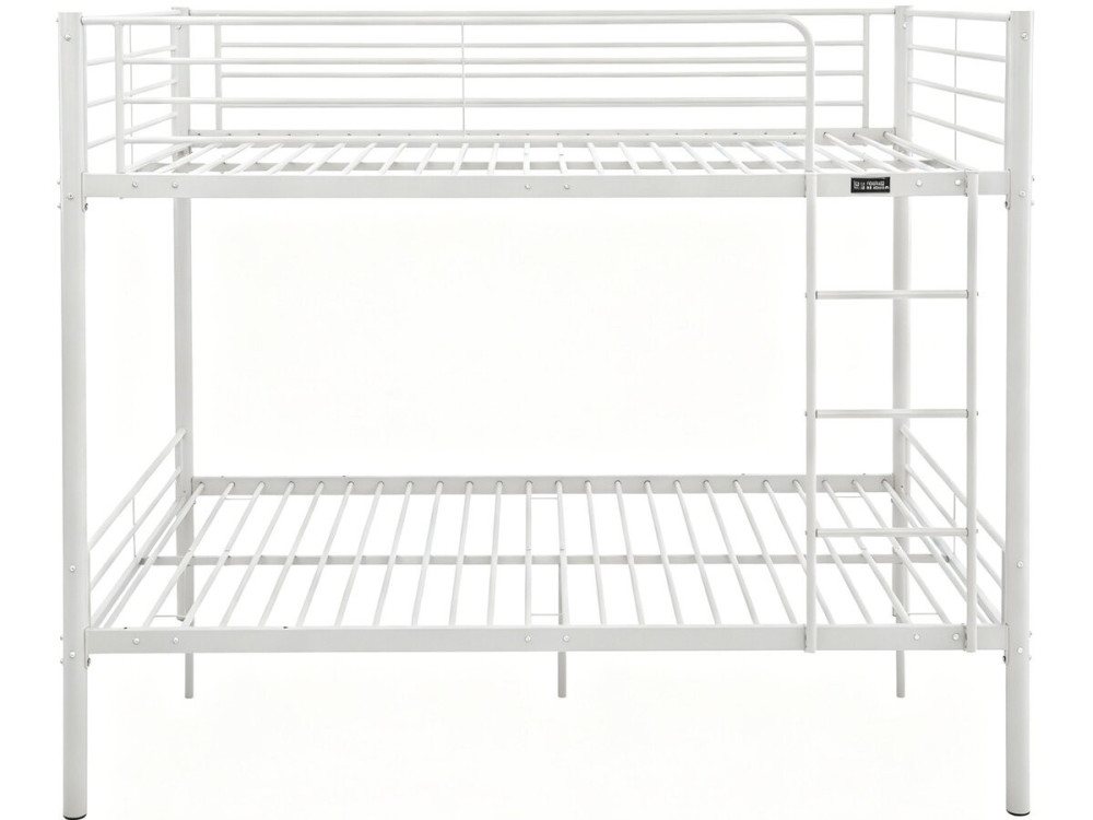 Beliche duplo "Adam" com estrado de molas - 140 x 190 cm - Branco