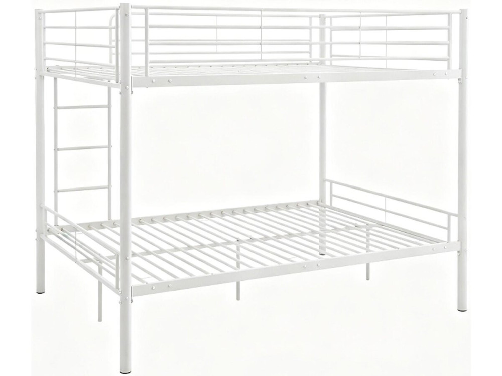 Beliche duplo "Adam" com estrado de molas - 140 x 190 cm - Branco