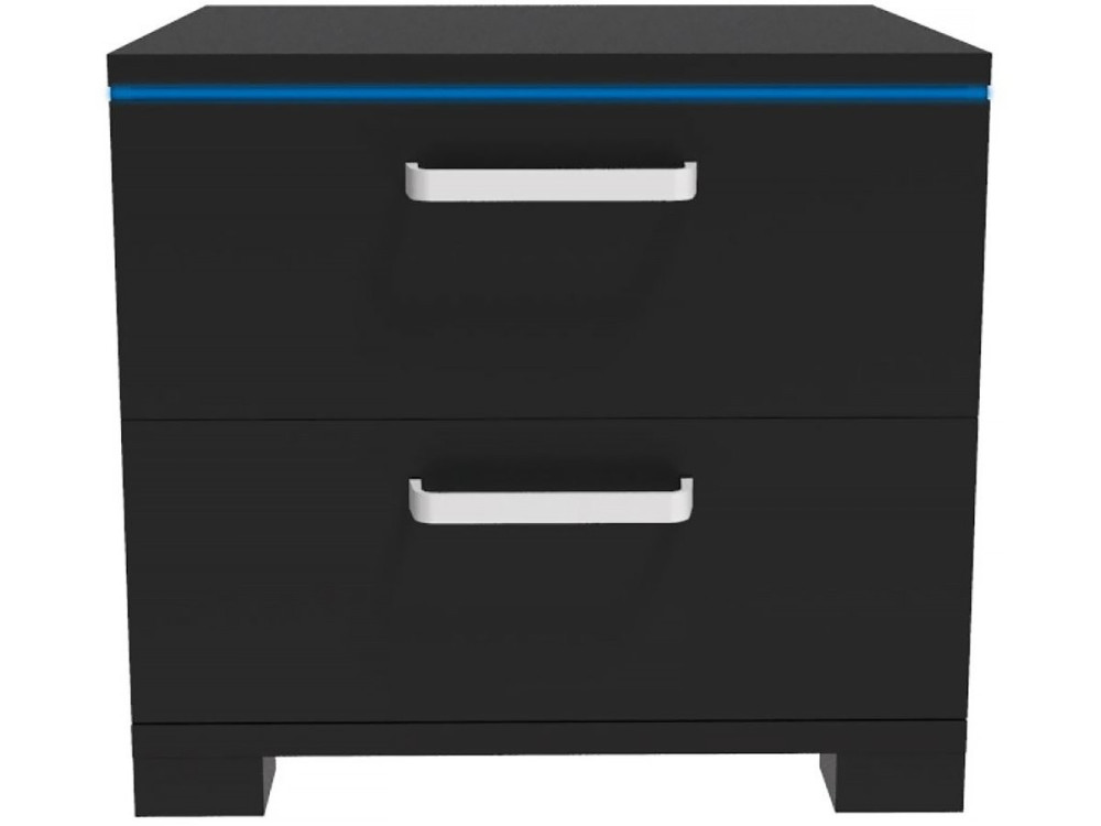 Mesa de cabeceira LED "Karina" - 41 x 38 x 41,5 cm - Preto
