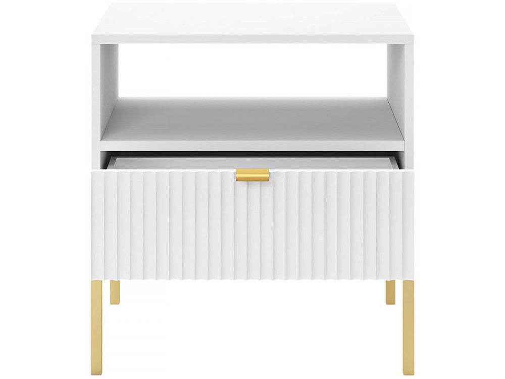 Mesa de cabeceira em madeira "Tunis" - Branca
