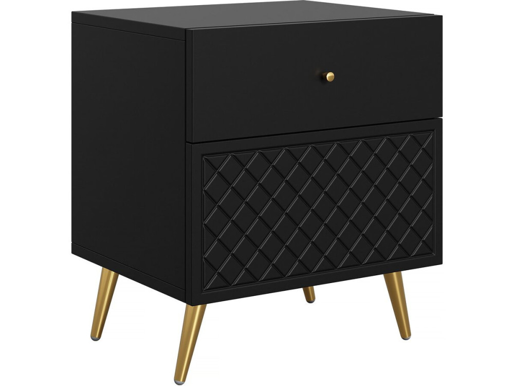 Mesa de cabeceira "Temerra" 50 x 42 x 57 cm - Preto