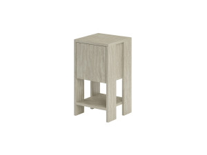 Mesa de cabeceira de madeira "Ema" 30 x 30 x 55 cm - Travertino