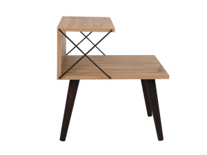 Mesa de cabeceira de madeira "Cross" 50 x 40 x 55 cm - Pinho