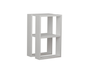 Mesa de cabeceira de madeira "Lonie" 30 x 30 x 55 cm - Branco