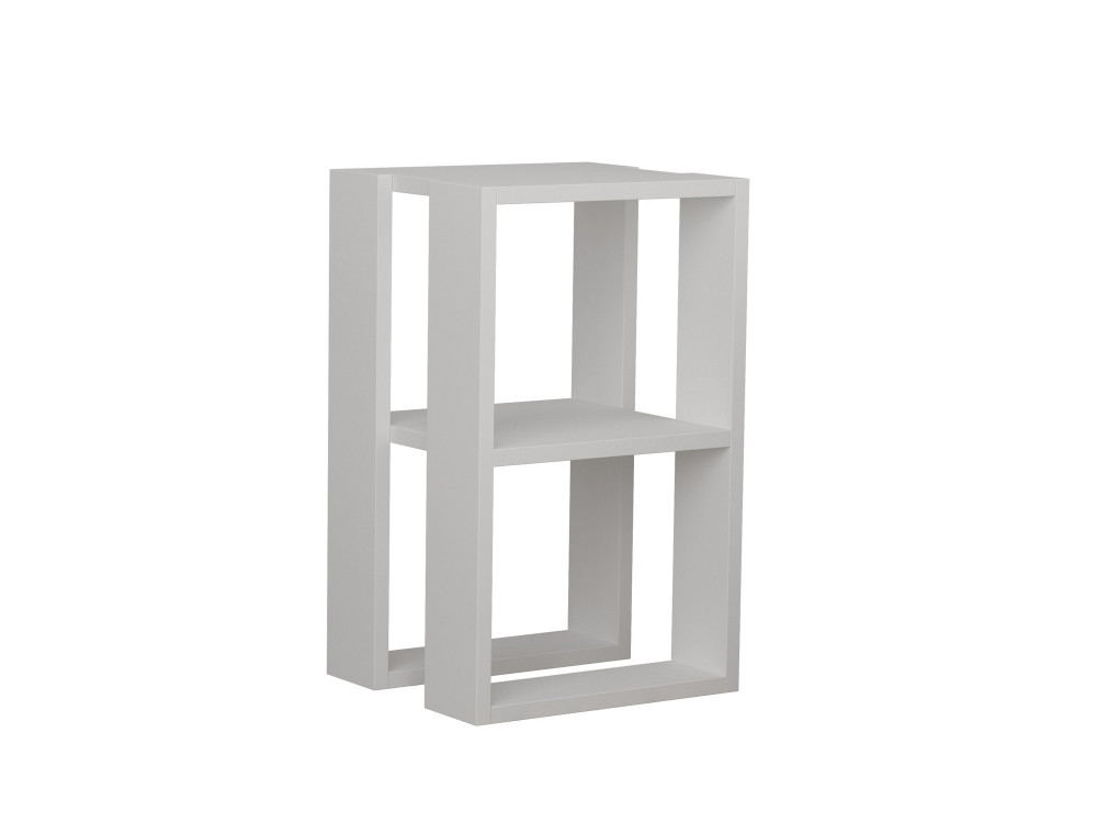 Mesa de cabeceira de madeira "Lonie" 30 x 30 x 55 cm - Branco