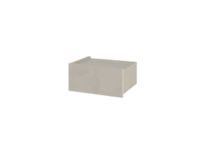 Mesa de cabeceira de madeira "Onda" - 38 x 31 x 18 cm - Bege