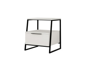 Mesa de cabeceira de madeira "Pal" 45 x 40 x 50 cm - Branco