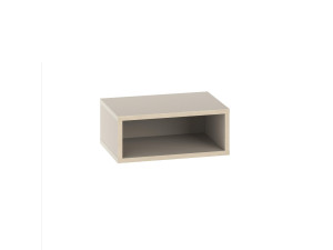 Mesa de cabeceira de madeira "Brik" com luz LED - 45 x 30 x 18 cm - Arenito