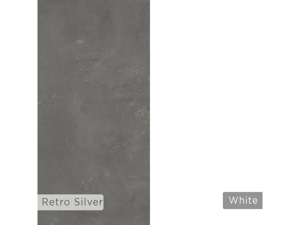 Mesa de cabeceira de madeira "Brik" com iluminação LED - 45 x 30 x 18 cm - Branco