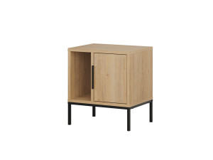 Mesa de cabeceira de madeira "Glynn" - 45 x 35 x 50 cm - Castanho