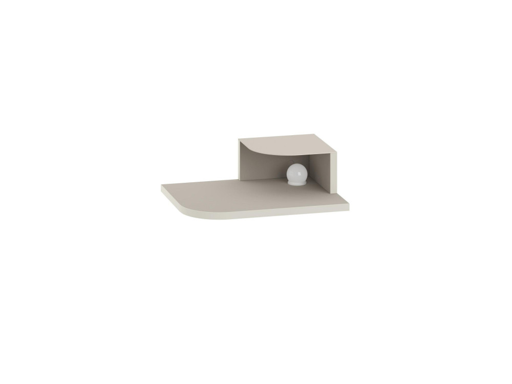 Mesa de cabeceira "Luno" com bolbo de madeira - 40 x 30 x 16 cm - Arenito