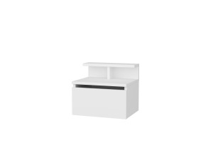 Mesa de cabeceira de parede em madeira "Alice" - 40 x 32 x 35 cm - Branco