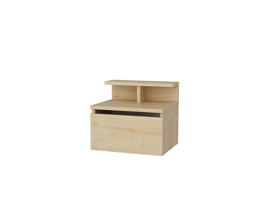 Mesa de cabeceira de parede em madeira "Alice" - 40 x 32 x 35 cm - Bege