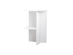 Mesa de cabeceira de madeira "Leray" - 36 x 36 x 60 cm - Branco
