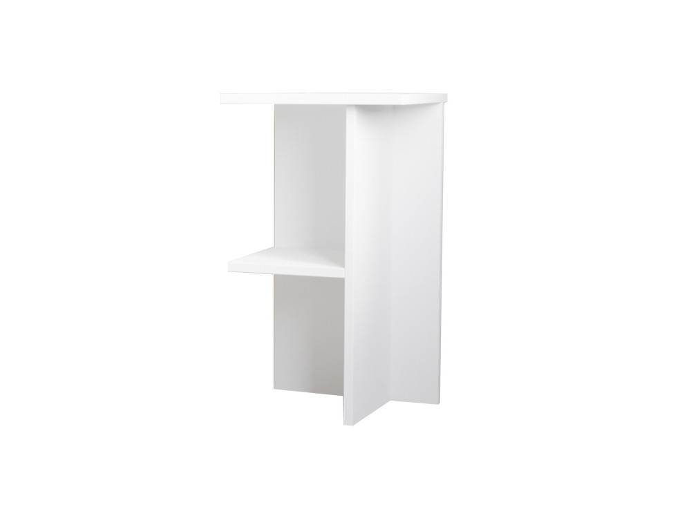 Mesa de cabeceira de madeira "Leray" - 36 x 36 x 60 cm - Branco