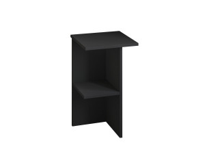 Mesa de cabeceira de madeira "Leray" - 36 x 36 x 60 cm - Cinzento antracite