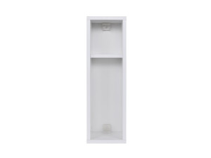 Mesa de cabeceira de madeira "Turra" - 20 x 15 x 65 cm - Branco