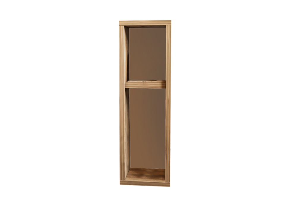 Mesa de cabeceira de madeira "Turra" - 20 x 15 x 65 cm - Castanho