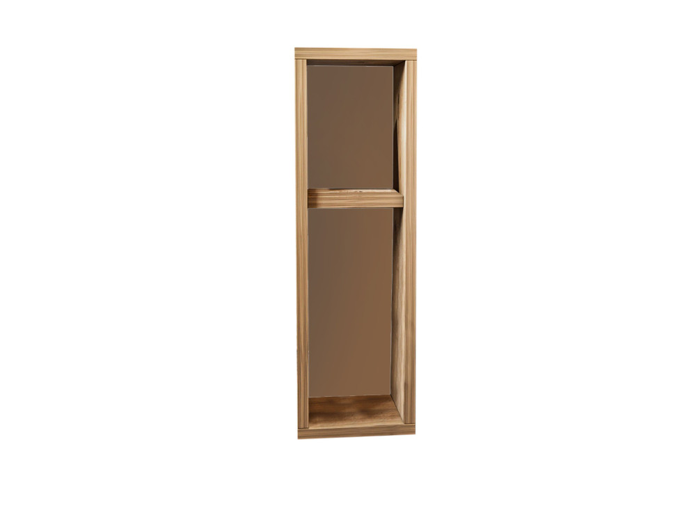 Mesa de cabeceira de madeira "Turra" - 20 x 15 x 65 cm - Castanho