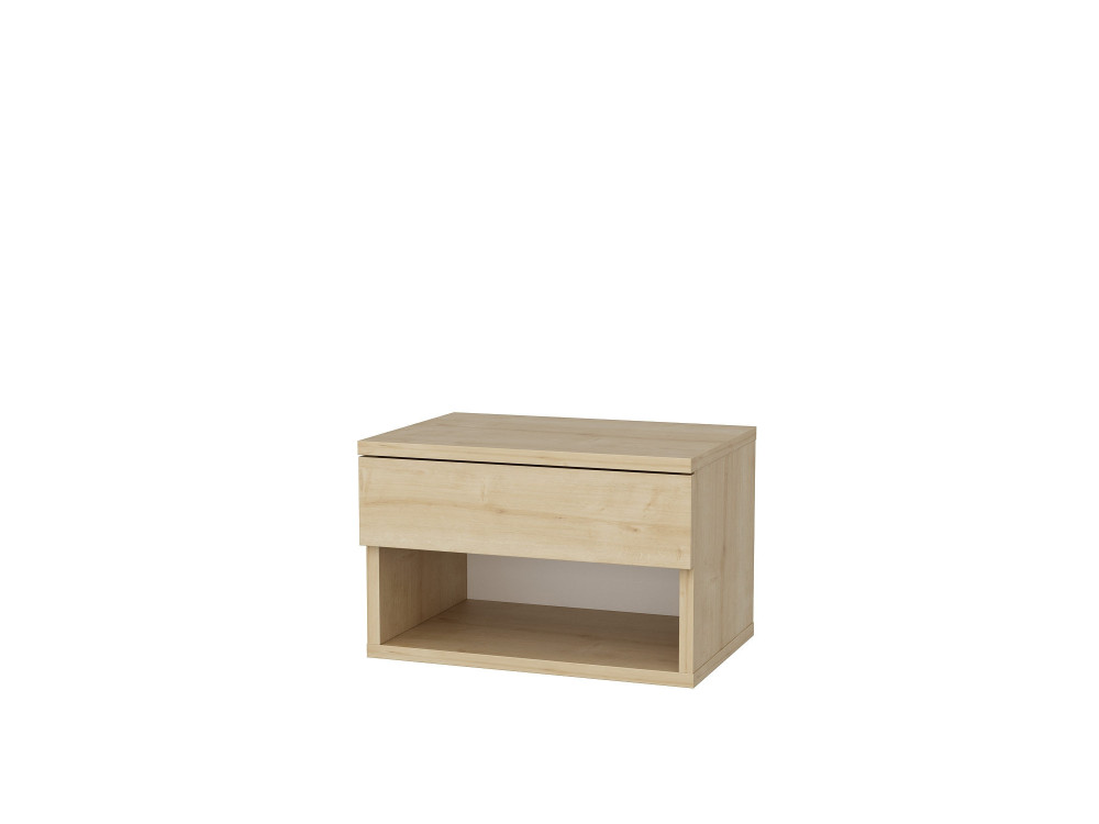 Mesa de cabeceira de madeira "Jamot" - 45 x 29 x 32 cm - Bege