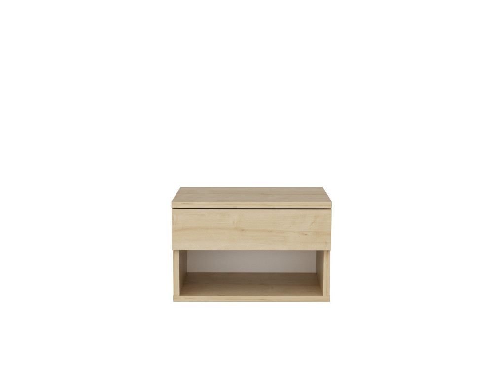 Mesa de cabeceira de madeira "Jamot" - 45 x 29 x 32 cm - Bege