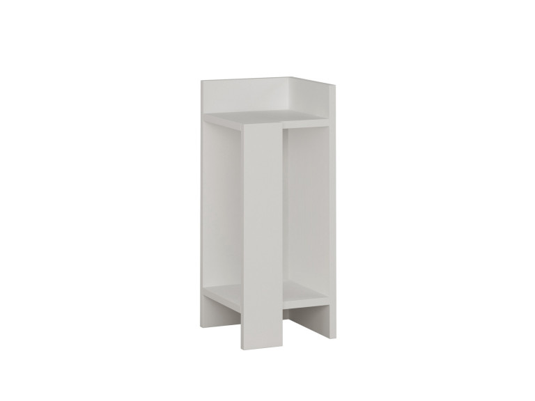 Mesa de cabeceira de madeira "Elos Right" - 25 x 27 x 60 cm - Branco