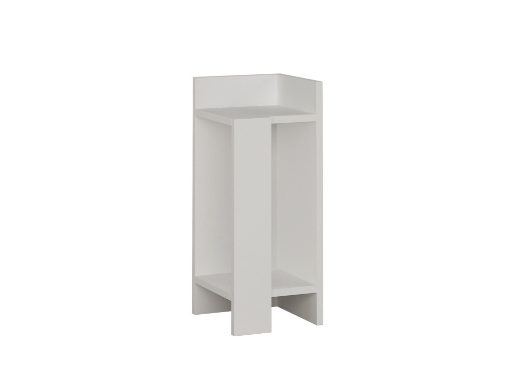 Mesa de cabeceira de madeira "Elos Right" - 25 x 27 x 60 cm - Branco