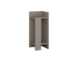 Mesa de cabeceira de madeira "Elos Right" - 25 x 27 x 60 cm - Castanho moca claro
