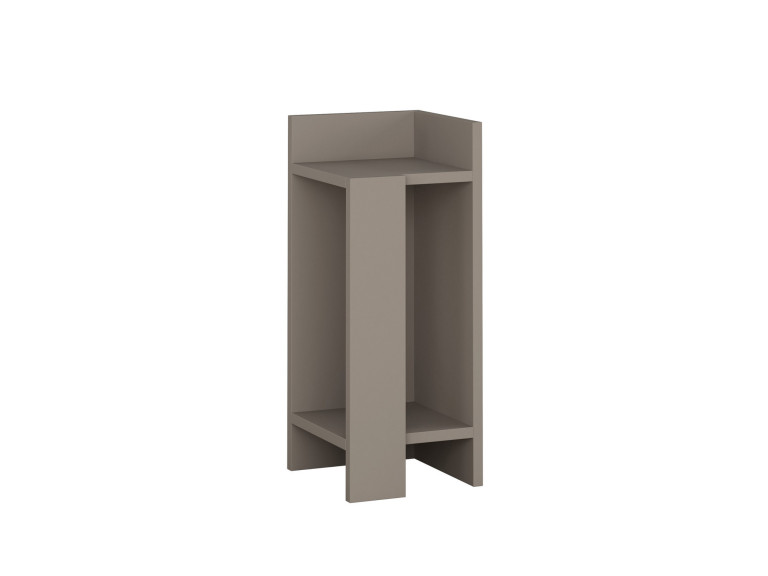 Mesa de cabeceira de madeira "Elos Right" - 25 x 27 x 60 cm - Castanho moca claro