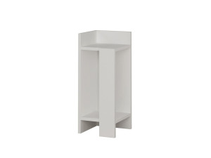 Mesa de cabeceira de madeira "Elos Left" - 25 x 27 x 60 cm - Branco