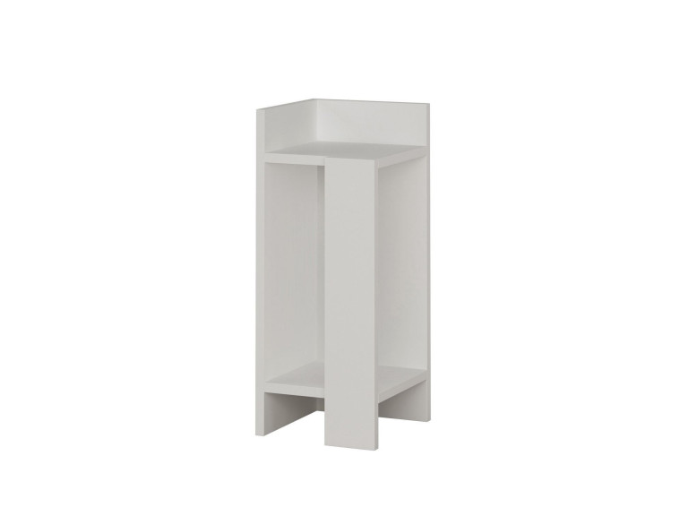 Mesa de cabeceira de madeira "Elos Left" - 25 x 27 x 60 cm - Branco