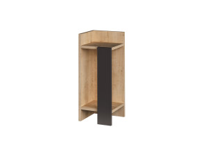 Mesa de cabeceira de madeira "Elos Left" - 25 x 27 x 60 cm - Bege