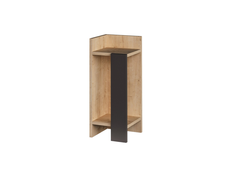 Mesa de cabeceira de madeira "Elos Left" - 25 x 27 x 60 cm - Bege