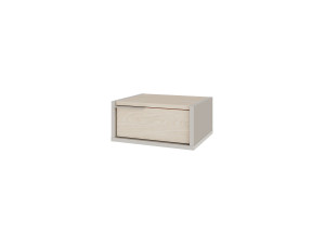 Mesa de cabeceira de madeira "Eco" para montagem na parede - 40 x 30 x 19 cm - Arenito