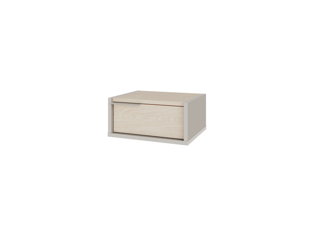 Mesa de cabeceira de madeira "Eco" para montagem na parede - 40 x 30 x 19 cm - Arenito
