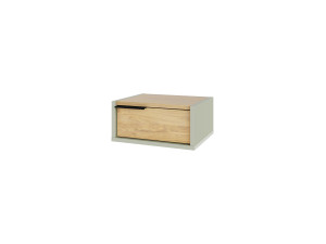 Mesa de cabeceira de madeira "Eco" para montagem na parede - 40 x 30 x 19 cm - Verde