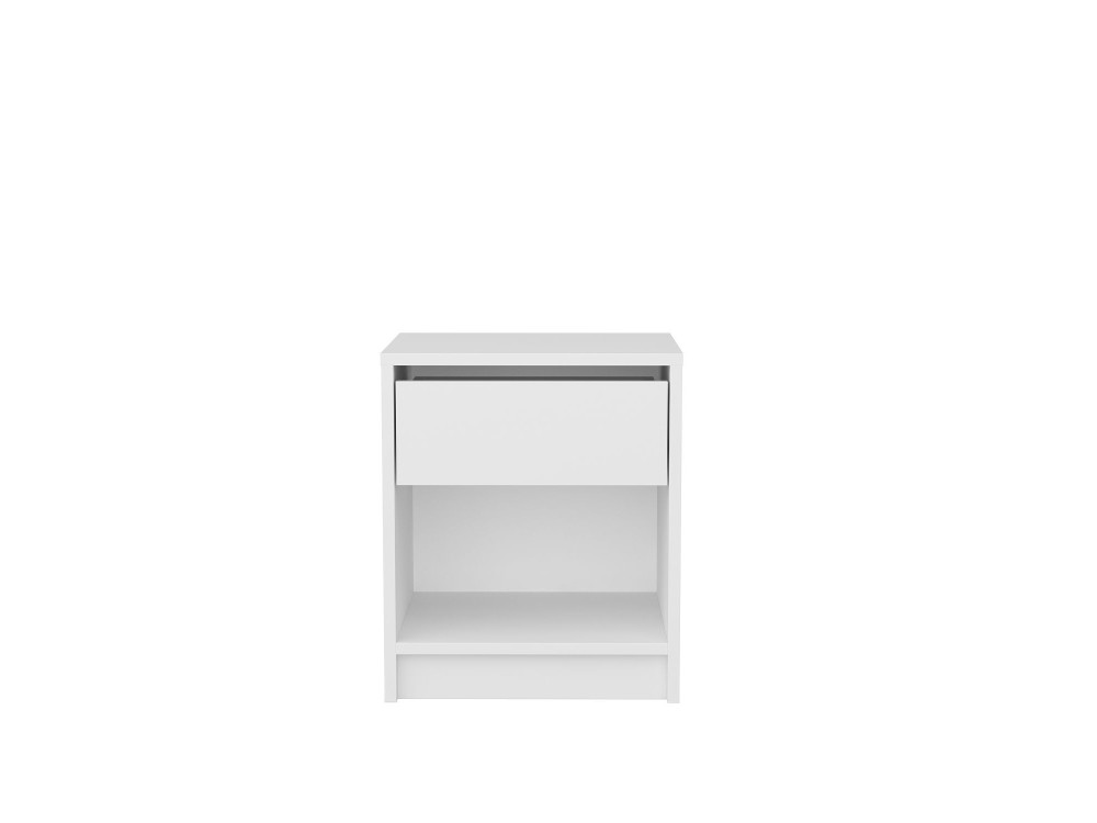 Mesa de cabeceira de madeira "Sheridan" - 45 x 40 x 53 cm - Branco