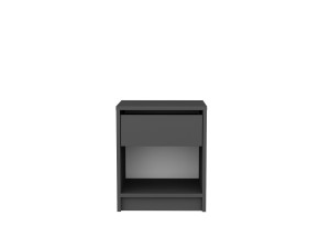 Mesa de cabeceira de madeira "Sheridan" - 45 x 40 x 53 cm - Cinzento antracite