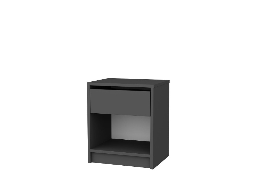 Mesa de cabeceira de madeira "Sheridan" - 45 x 40 x 53 cm - Cinzento antracite