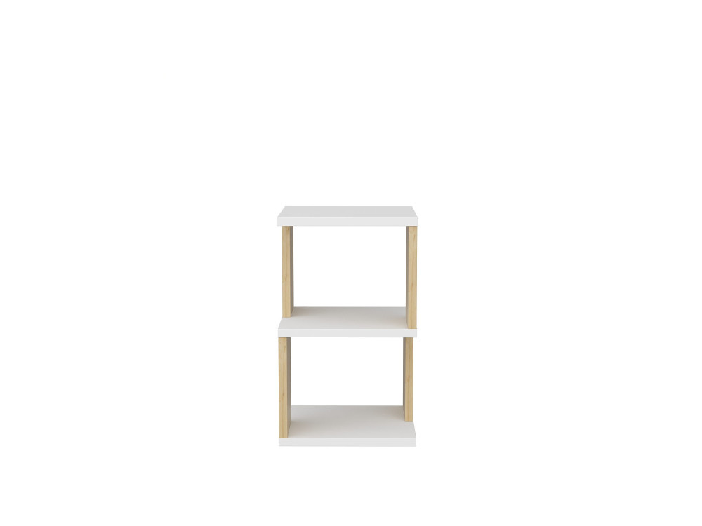 Mesa de cabeceira de madeira "Carter" - 30 x 30 x 49 cm - Branco
